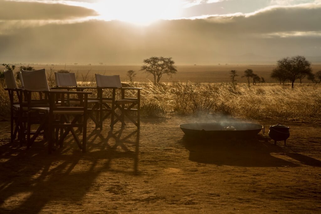 Benson Safaris | An intimate safari campfire breakfast at sunrise
