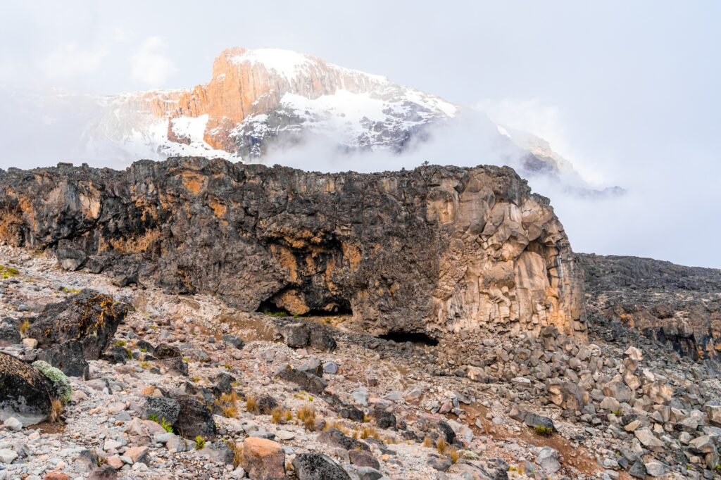 Beautiful shot of a landscape of Tanzania and Kenya from Kilimanjaro mountain